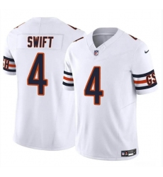 Men's Chicago Bears #4 D’Andre Swift White 2023 F.U.S.E. Vapor Football Stitched Jersey