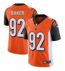 Youth Nike Cincinnati Bengals #92 Chris Baker Orange Alternate Vapor Untouchable Limited Player NFL Jersey