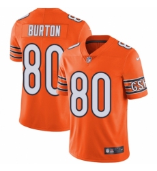 Men's Nike Chicago Bears #80 Trey Burton Limited Orange Rush Vapor Untouchable NFL Jersey