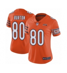 Women's Chicago Bears #80 Trey Burton Orange Alternate 100th Season Limited Football Jersey