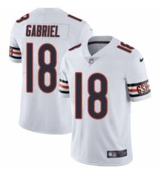 Men's Nike Chicago Bears #18 Taylor Gabriel White Vapor Untouchable Limited Player NFL Jersey