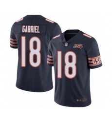 Youth Chicago Bears #18 Taylor Gabriel Navy Blue Team Color 100th Season Limited Football Jersey