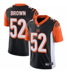 Men's Nike Cincinnati Bengals #52 Preston Brown Black Team Color Vapor Untouchable Limited Player NFL Jersey
