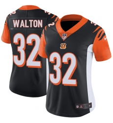 Women's Nike Cincinnati Bengals #32 Mark Walton Black Team Color Vapor Untouchable Limited Player NFL Jerse