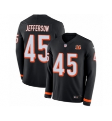 Men's Nike Cincinnati Bengals #45 Malik Jefferson Limited Black Therma Long Sleeve NFL Jersey