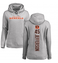 NFL Women's Nike Cincinnati Bengals #45 Malik Jefferson Ash Backer Pullover Hoodie