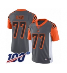 Youth Cincinnati Bengals #77 Cordy Glenn Limited Silver Inverted Legend 100th Season Football Jersey