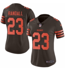 Women's Nike Cleveland Browns #23 Damarious Randall Limited Brown Rush Vapor Untouchable NFL Jersey