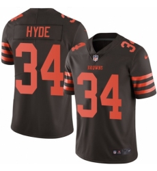 Youth Nike Cleveland Browns #34 Carlos Hyde Limited Brown Rush Vapor Untouchable NFL Jersey