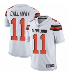 Men's Nike Cleveland Browns #11 Antonio Callaway White Vapor Untouchable Limited Player NFL Jersey