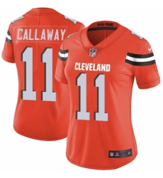 Women's Nike Cleveland Browns #11 Antonio Callaway Orange Alternate Vapor Untouchable Limited Player NFL Jersey