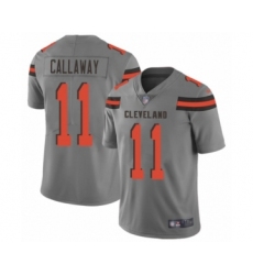 Youth Cleveland Browns #11 Antonio Callaway Limited Gray Inverted Legend Football Jersey