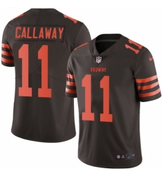 Youth Nike Cleveland Browns #11 Antonio Callaway Limited Brown Rush Vapor Untouchable NFL Jersey