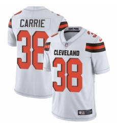 Youth Nike Cleveland Browns #38 T. J. Carrie White Vapor Untouchable Limited Player NFL Jersey