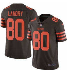 Men's Nike Cleveland Browns #80 Jarvis Landry Elite Brown Rush Vapor Untouchable NFL Jersey