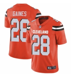 Men's Nike Cleveland Browns #28 E.J. Gaines Orange Alternate Vapor Untouchable Limited Player NFL Jersey