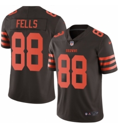 Men's Nike Cleveland Browns #88 Darren Fells Limited Brown Rush Vapor Untouchable NFL Jersey