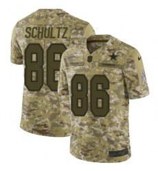 Men's Nike Dallas Cowboys #86 Dalton Schultz Limited Camo 2018 Salute to Service NFL Jersey