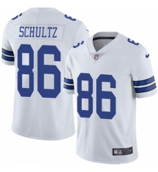 Men's Nike Dallas Cowboys #86 Dalton Schultz White Vapor Untouchable Limited Player NFL Jersey