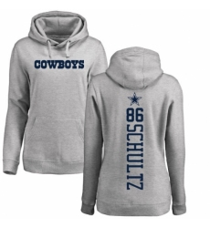 NFL Women's Nike Dallas Cowboys #86 Dalton Schultz Ash Backer Pullover Hoodie