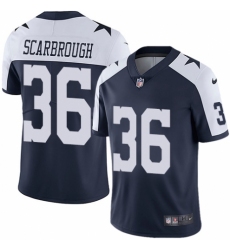 Men's Nike Dallas Cowboys #36 Bo Scarbrough Navy Blue Throwback Alternate Vapor Untouchable Limited Player NFL Jersey