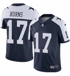 Men's Nike Dallas Cowboys #17 Allen Hurns Navy Blue Throwback Alternate Vapor Untouchable Limited Player NFL Jersey