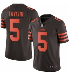 Youth Nike Cleveland Browns #5 Tyrod Taylor Limited Brown Rush Vapor Untouchable NFL Jersey