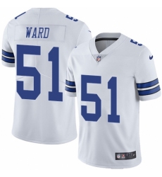 Men's Nike Dallas Cowboys #51 Jihad Ward White Vapor Untouchable Limited Player NFL Jersey