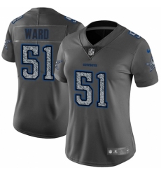 Women's Nike Dallas Cowboys #51 Jihad Ward Gray Static Vapor Untouchable Limited NFL Jersey
