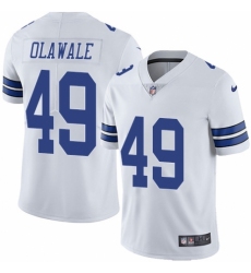 Men's Nike Dallas Cowboys #49 Jamize Olawale White Vapor Untouchable Limited Player NFL Jersey