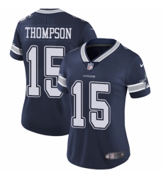 Women's Nike Dallas Cowboys #15 Deonte Thompson Navy Blue Team Color Vapor Untouchable Limited Player NFL Jersey