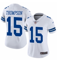 Women's Nike Dallas Cowboys #15 Deonte Thompson White Vapor Untouchable Limited Player NFL Jersey