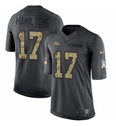 Men's Nike Denver Broncos #17 DaeSean Hamilton Limited Black 2016 Salute to Service NFL Jersey