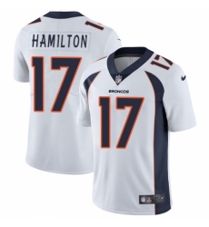Men's Nike Denver Broncos #17 DaeSean Hamilton White Vapor Untouchable Limited Player NFL Jersey