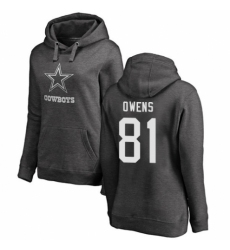 NFL Women's Nike Dallas Cowboys #81 Terrell Owens Ash One Color Pullover Hoodie