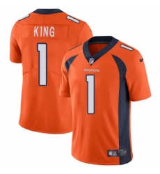 Youth Nike Denver Broncos #1 Marquette King Orange Team Color Vapor Untouchable Limited Player NFL Jersey
