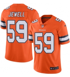 Men's Nike Denver Broncos #59 Josey Jewell Limited Orange Rush Vapor Untouchable NFL Jersey