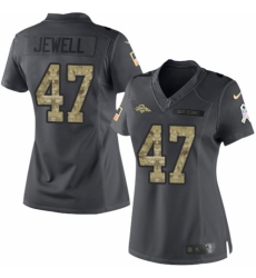 Women's Nike Denver Broncos #47 Josey Jewell Limited Black 2016 Salute to Service NFL Jersey
