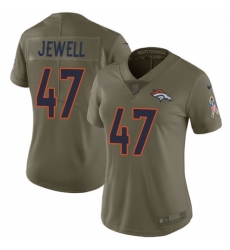 Women's Nike Denver Broncos #47 Josey Jewell Limited Olive 2017 Salute to Service NFL Jersey