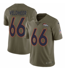 Men's Nike Denver Broncos #66 Jared Veldheer Limited Olive 2017 Salute to Service NFL Jersey