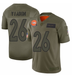 Men's Denver Broncos #26 Isaac Yiadom Limited Camo 2019 Salute to Service Football Jersey