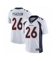Youth Denver Broncos #26 Isaac Yiadom White Vapor Untouchable Limited Player Football Jersey