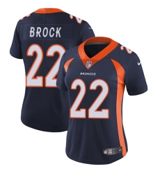 Women Nike Denver Broncos #22 Tramaine Brock Navy Blue Alternate Vapor Untouchable Limited Player NFL Jersey