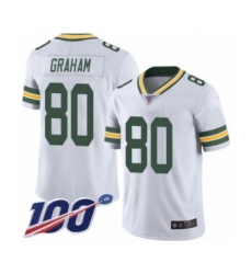 Men's Green Bay Packers #80 Jimmy Graham White Vapor Untouchable Limited Player 100th Season Football Jersey