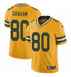 Men's Nike Green Bay Packers #80 Jimmy Graham Limited Gold Rush Vapor Untouchable NFL Jersey