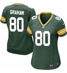 Women's Nike Green Bay Packers #80 Jimmy Graham Game Green Team Color NFL Jersey
