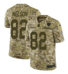 Youth Nike Oakland Raiders #82 Jordy Nelson Limited Camo 2018 Salute to Service NFL Jersey