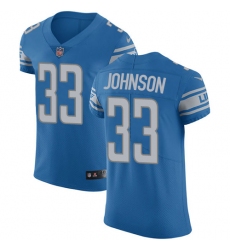 Nike Detroit Lions #33 Kerryon Johnson Blue Team Color Men's Stitched NFL Vapor Untouchable Elite Jersey