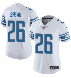 Women's Nike Detroit Lions #26 DeShawn Shead White Vapor Untouchable Limited Player NFL Jersey