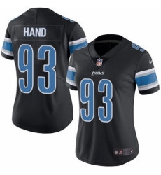 Women's Nike Detroit Lions #93 Da'Shawn Hand Limited Black Rush Vapor Untouchable NFL Jersey